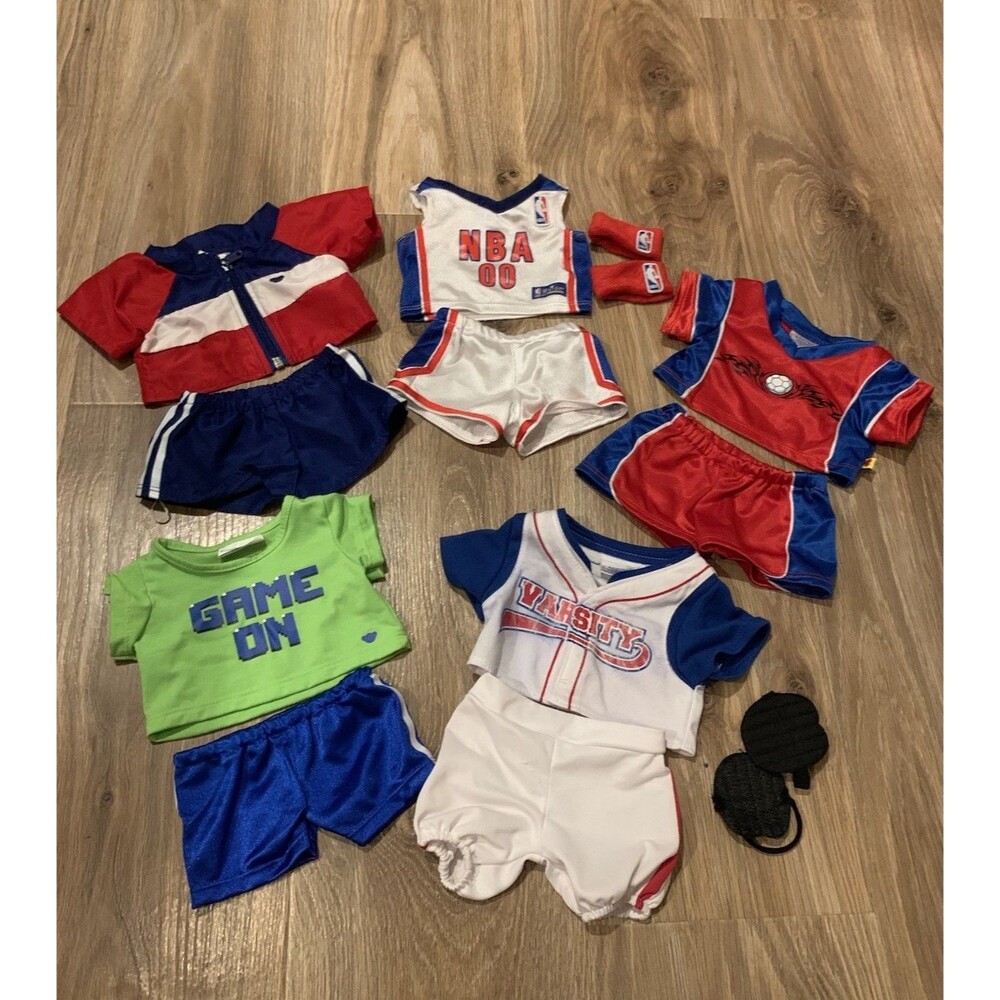 Build A Bear Clothes Lot NBA Basketball Soccer Varsity Sports Outfits BABW